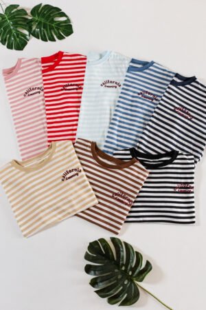 Remera raya 3 Remera rayada Angosta Oversize