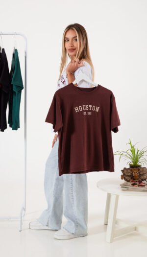 YENY-123 Remera oversize Houston